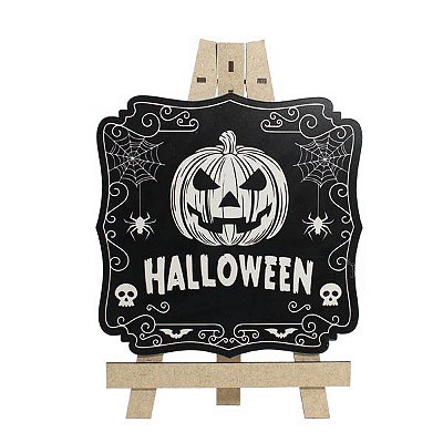 Display MDF Lousa Personalizada Halloween 28cm x 20cm