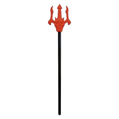 Adereço Halloween Tridente Curto C/ Caveira 48cm - 1 Unidade