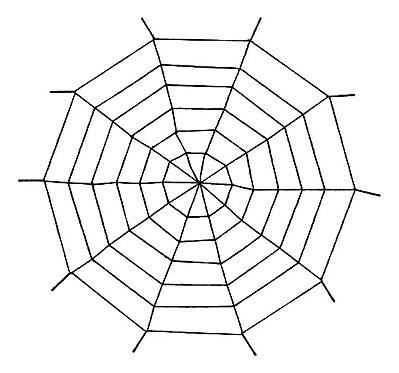 Teia De Aranha Gigante Halloween - Cor Preto - 120cm