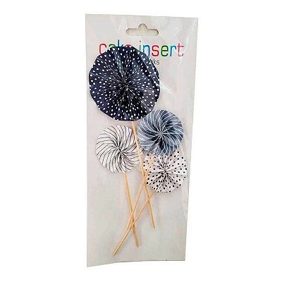 Palito Decorativo Tag Leque - 4 Unidades