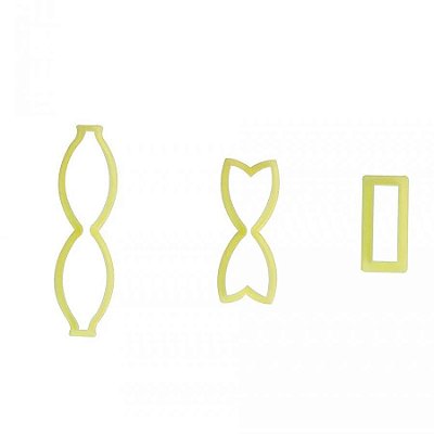 Cortador com Formato Laço - Tamanho P - 10 x 2,5cm - 3 unidades - BlueStar