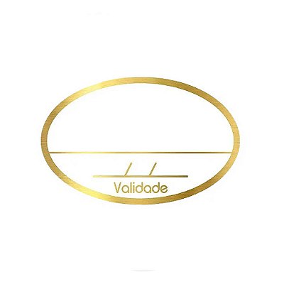 Adesivo "Validade" - Hot Stamping - Dourado - 100 Unidades - Stickr