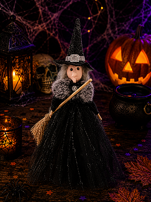 Mini Bruxa para Decoração Halloween - 25cm
