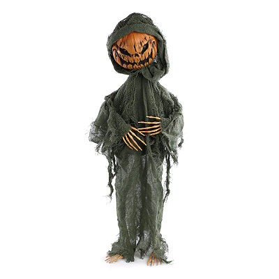 Boneco Abóbora Nosferatu com Capuz Halloween Com luz / Som e Movimento 90cm - 1 Unidade