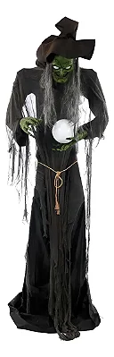 Bruxa Olga Halloween 2,90 Metros - Com Som/Luz e Movimento - 1 Unidade