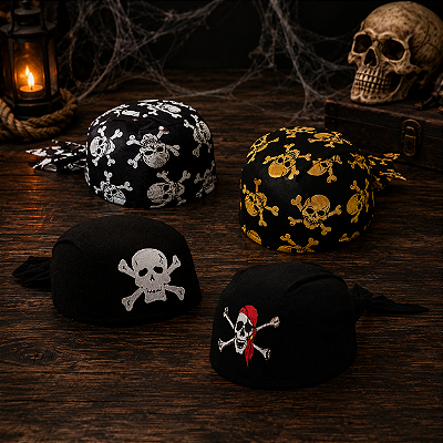 Chapéu de Pirata Boina Piratas - 1 Unidade Sortidas