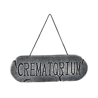 Placa de Porta Crematório Halloween - 1 unidade