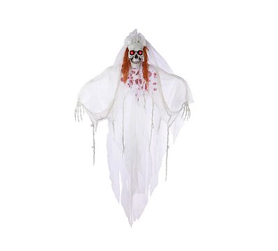 Enfeite Decorativo de Halloween - Caveira Denver com Luz - 150cm - 1 unidade