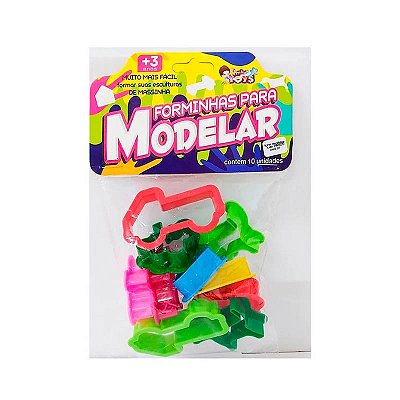 Mini Brinquedo Formas para Modelar - Sortidos - 10 Unidades