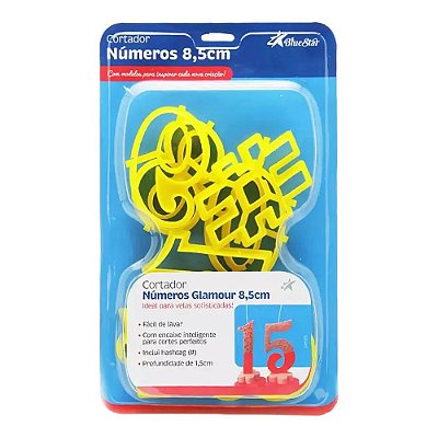 Cortador Numero Blue Star 8 5cm - 14 Peças