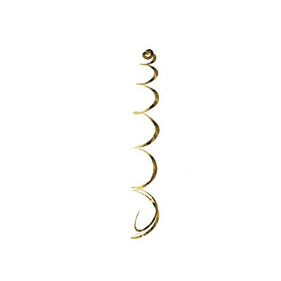 Cortina Decorativa Espiral Ouro - 60cm Altura