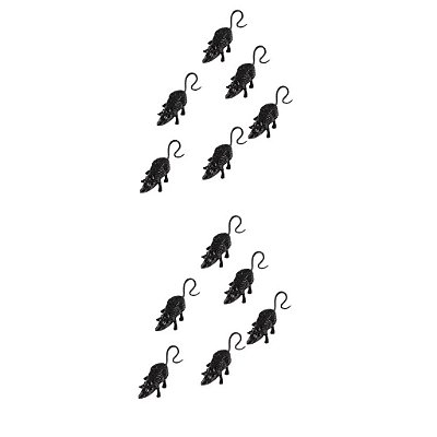 Rato Decorativo Halloween 9cm - Pacote Com 12 Unidades