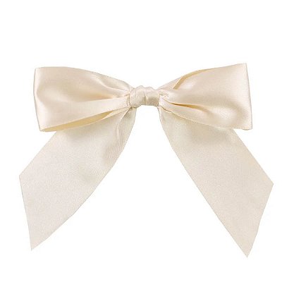 Laço Perfeito Com Lacre Prático Liso Marfim 2cm - 3 Unidades