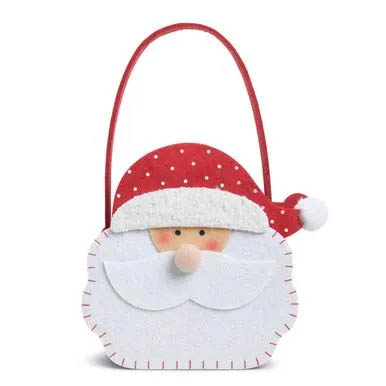 Bolsinha em Feltro Cabeça de Papai Noel