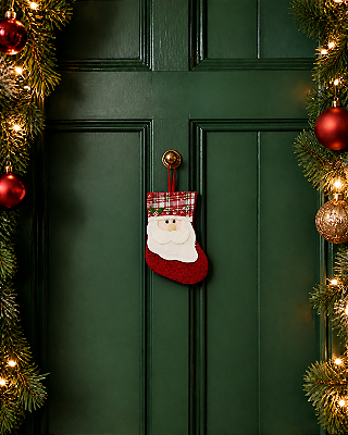 Bota Boneco De Natal Enfeite Decoração Natalina - 25cm