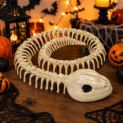 Esqueleto de Cobra Plástico Halloween Decorativo