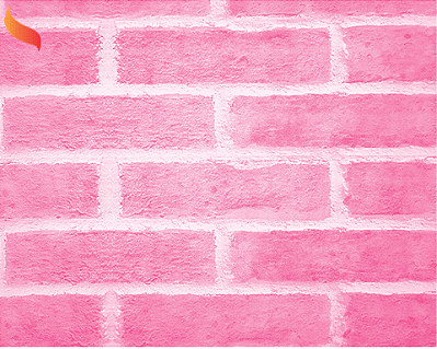 TNT Estampado Tijolinho Rosa - 1 metro