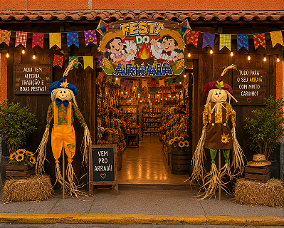Espantalho Gigante Festa Junina 1,40m – Sortido (1 Unidade)