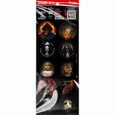 Adesivo Redondo Halloween – Regina Festas | Pacote com 30 unidades (4 cm x 4 cm)