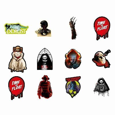 Mini Personagens Halloween – Kit com 12 Unidades | Decoração e Lembrancinha Temática!