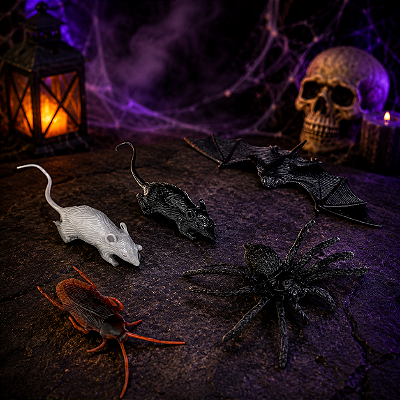 Kit Enfeite Halloween com 5 Peças – Decoração para Festas Temáticas 👻🕸️