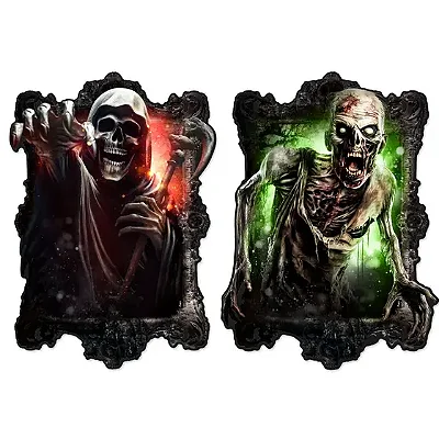 Cartaz Decorativo Caveira Halloween – Kit 2 Unidades