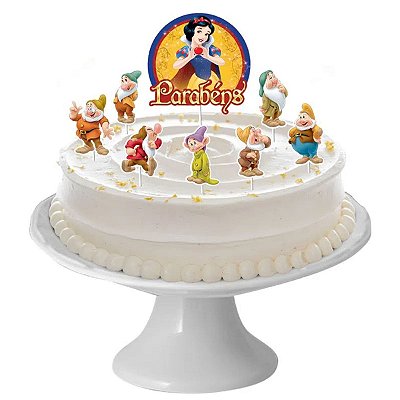 Topo de Bolo Branca de Neve Regina