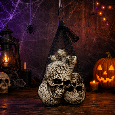 Enfeites Halloween Crânios e Ossos – Kit com 6 Unidades