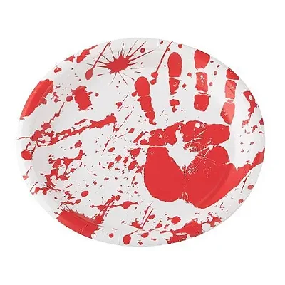 Prato de Papel Halloween Help 18cm – 10 Unidades
