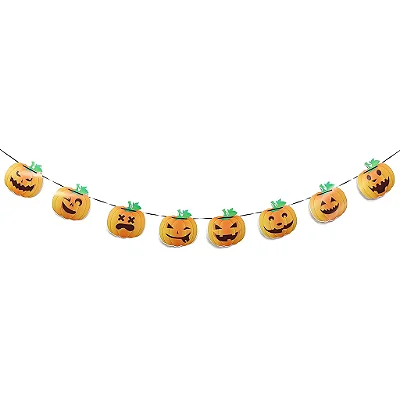 Faixa Abóbora Halloween 2m – Decoração Temática com 1 Unidade