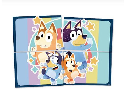 Painel Decorativo Bluey – Festcolor (1 unidade com 4 lâminas)