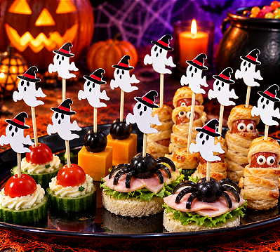 Palito para Petisco Fantasma Halloween – 12 Unidades