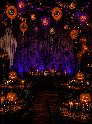 Balão Látex Halloween Abóbora Sortida Nº10 – Pacote com 25 Unidades