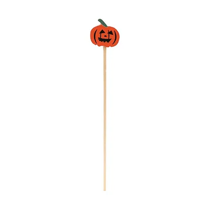 Pick Decorativo Halloween Abóbora 12cm – Kit com 12 Unidades