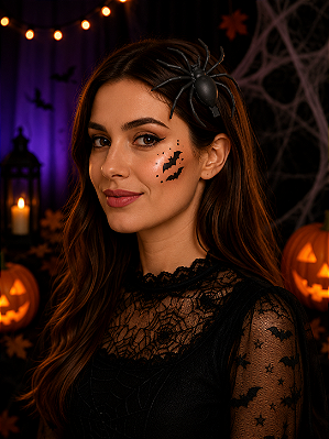Presilha de Cabelo Aranha 15cm – Acessório Fantasia Halloween