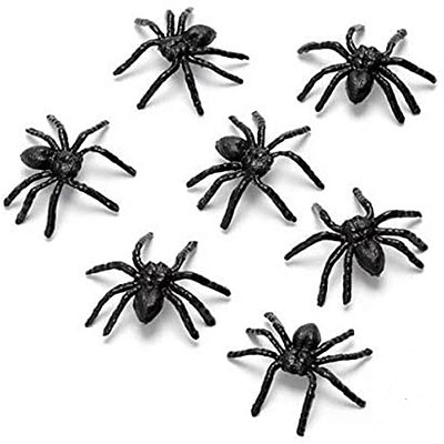 Mini Aranha Decorativa Halloween 2cm – Kit com 50 Unidades