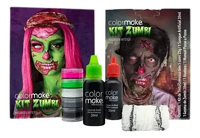 Kit Zumbi ColorMake – Maquiagem Artística e Efeitos Especiais para Halloween