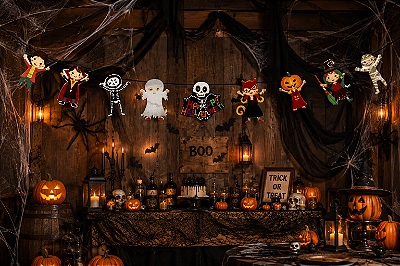 Varal Decorativo de Halloween Mix – 18cm