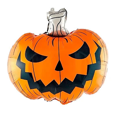Balão Metalizado Halloween Abóbora 75cm – Decoração Dia das Bruxas - Flutua com Gás Hélio