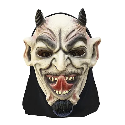 Máscara Lúcifer com Capuz – Fantasia Assustadora para Halloween e Carnaval