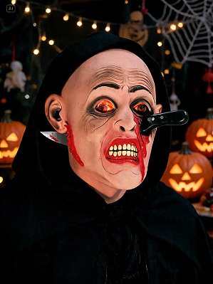 Máscara de Facada – Fantasia Sangrenta para Halloween