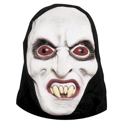 Máscara Vampiro com Capuz – Fantasia Assustadora para Halloween e Carnaval