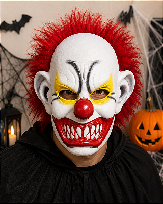 Máscara Palhaço Novo – Fantasia Aterrorizante para Halloween