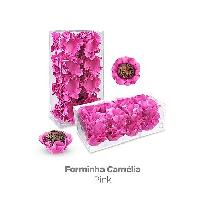 Forminha de Papel para Doces Pink | Modelo Camélia – 40 Unidades