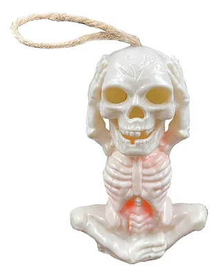 Mini Esqueleto Vela com Luz – 11cm - 1 Unidade