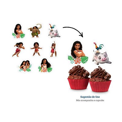 Pick Decorativo Moana 2 – 8 Unidades