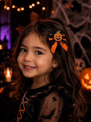 Presilha Halloween Abóboras 9cm (Par)