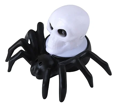 Vela Led Aranha Caveira Halloween – 1 Unidade