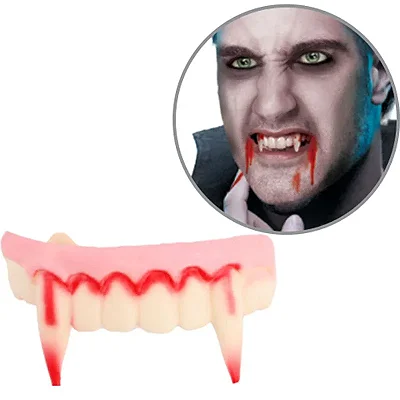 Maquiagem Dente de Vampiro com Massa para Fixação – Fantasia de Halloween