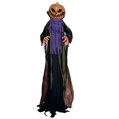 Boneco Abóbora Hector com Som, Luz e Movimento – 1,73m – Decoração de Halloween